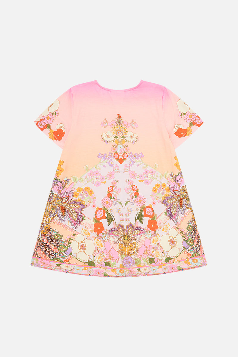KIDS T-SHIRT DRESS WITH FLARE HEM 12-14 MEET ME IN THE GARDEN