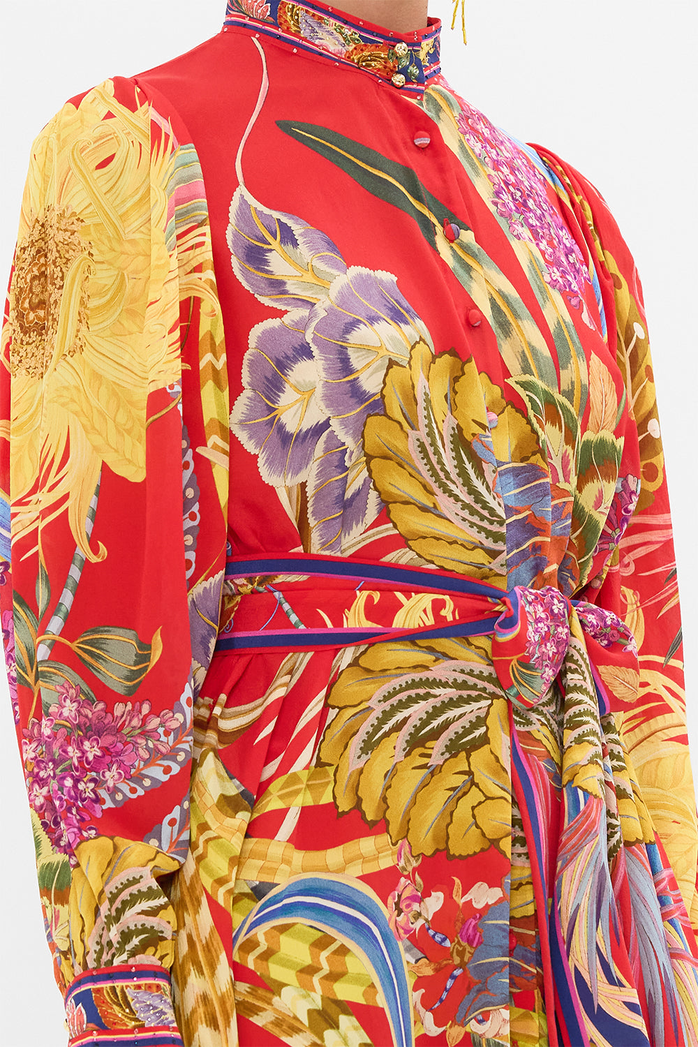 CAMILLA silk shirtdress in Through Vincents Eyes print