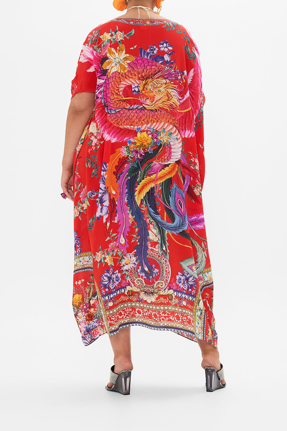 CAMILLA silk floral print kaftan in The Summer Palace print