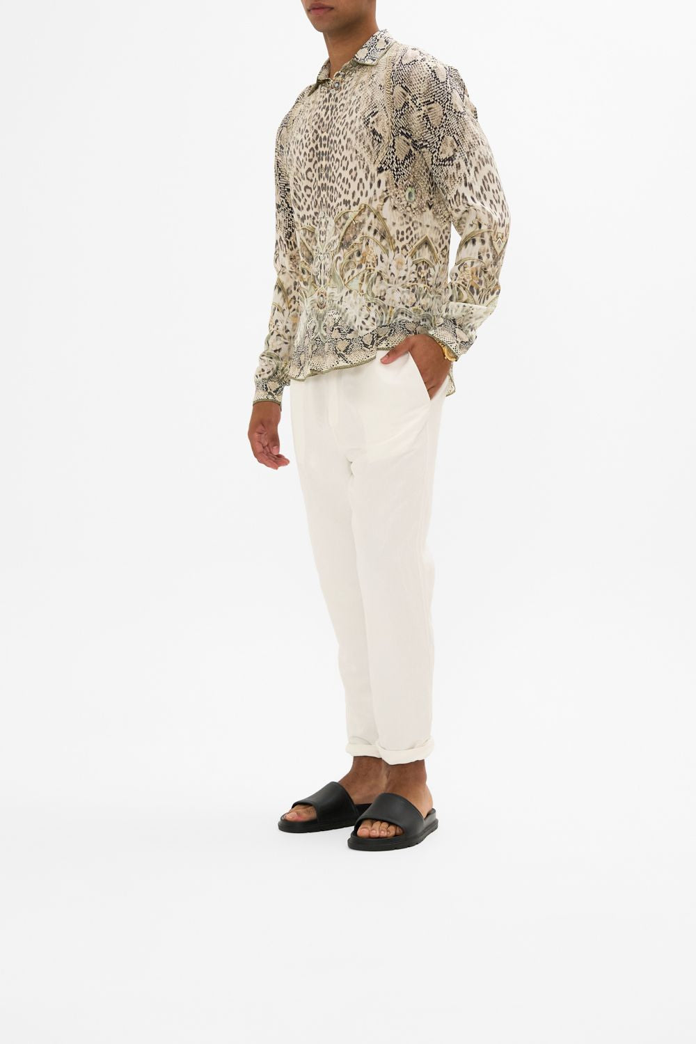 COLLARED LONG SLEEVE SHIRT LOOKING GLASS HOUSES