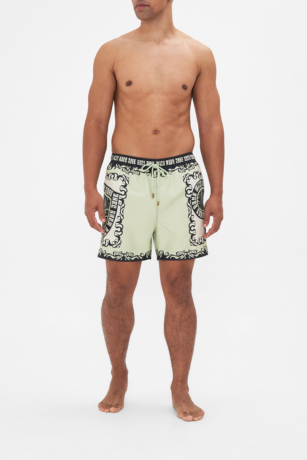 Hotel Franks by CAMILLA mens printed boardshorts in Double Dutch print