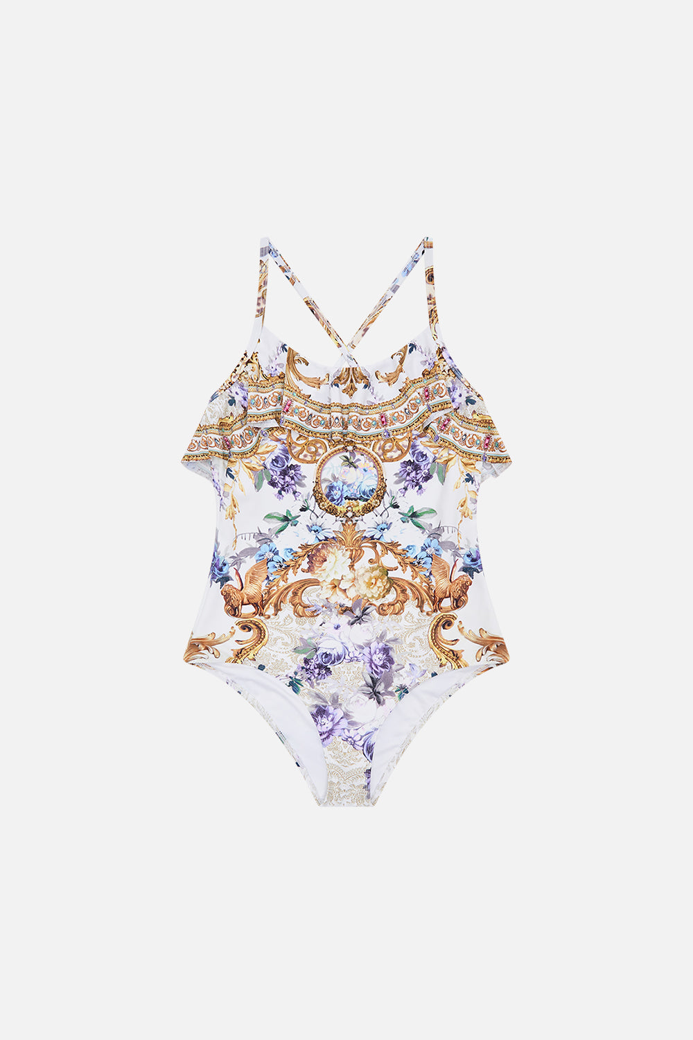 Product view of Milla By CAMILLA kids one piece swimsuit in Palazzo Play Date print