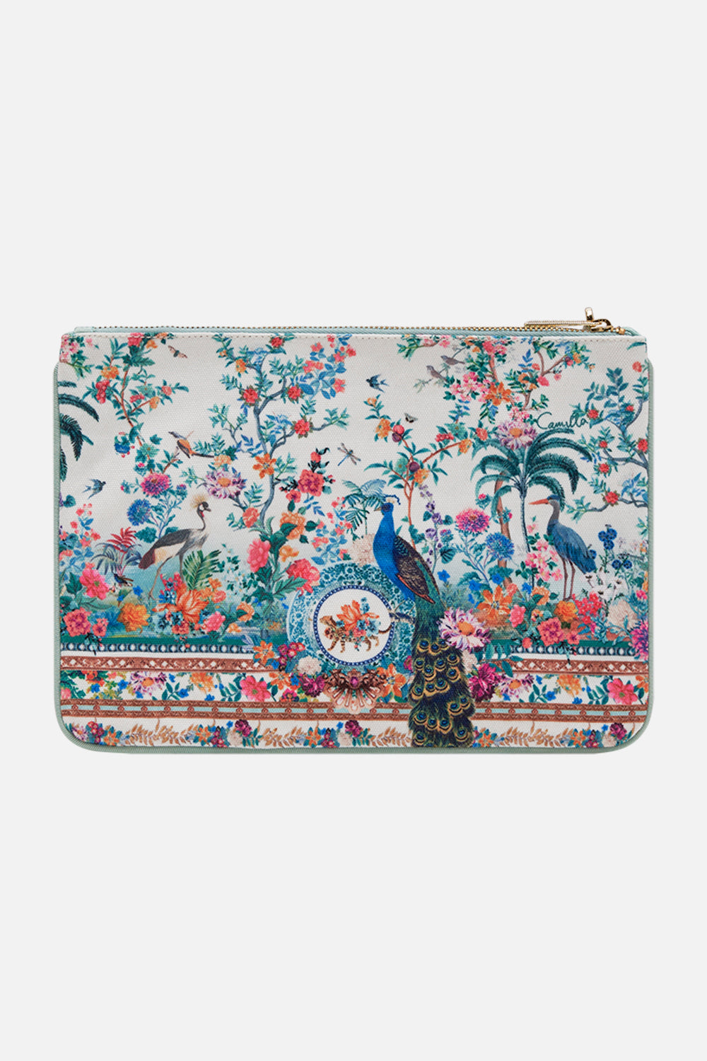 CAMILLA clutch in Rose Garden Revolution print