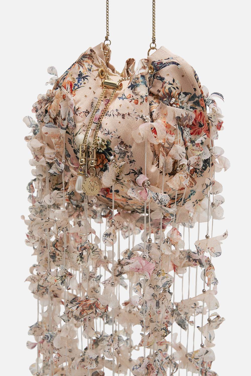 CAMILLA drawtring pouch in Rose gardent Revolution print