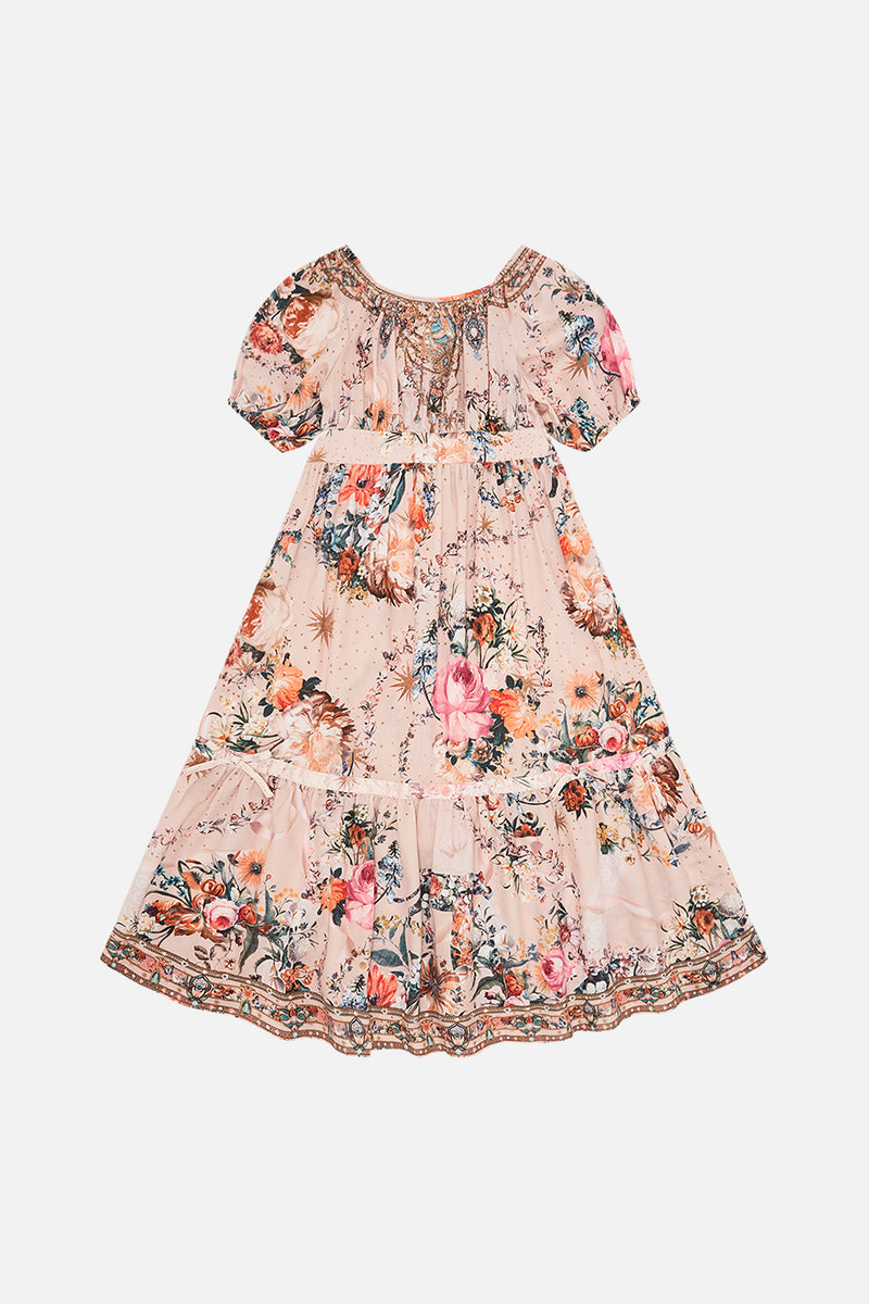 KIDS DRAWSTRING MAXI DRESS W FRILL HEM 4-10 SPIRIT OF SANTA MARIA main image 1