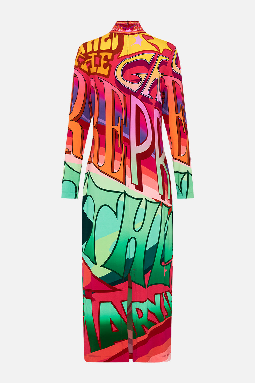 CAMILLA jersey turtleneck in Pure Prism print