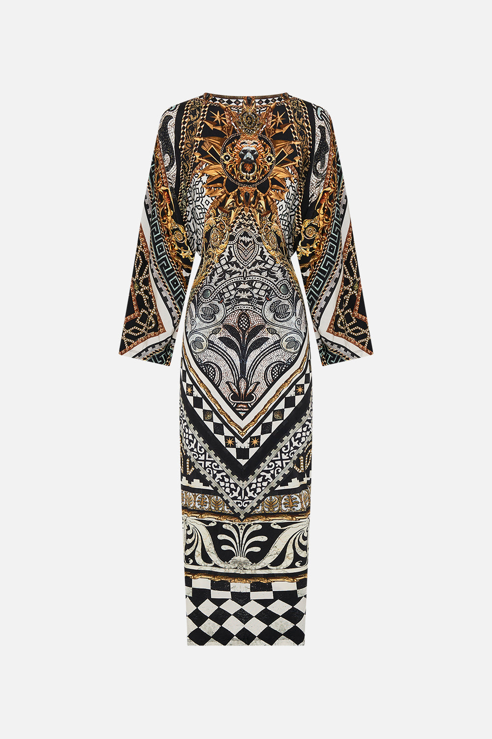 LONG SPLIT FRONT TWIST DRESS LOOK UP TESORO