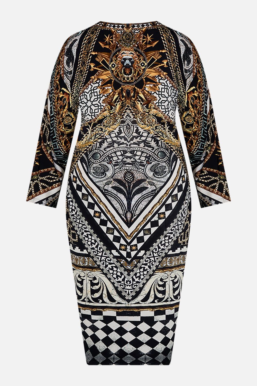 LONG SPLIT FRONT TWIST DRESS LOOK UP TESORO