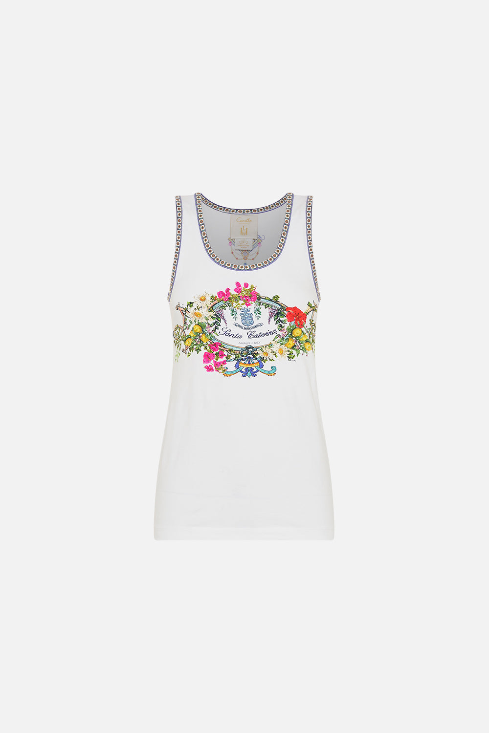 JERSEY SCOOP NECK TANK TOP AMALFI AMORE