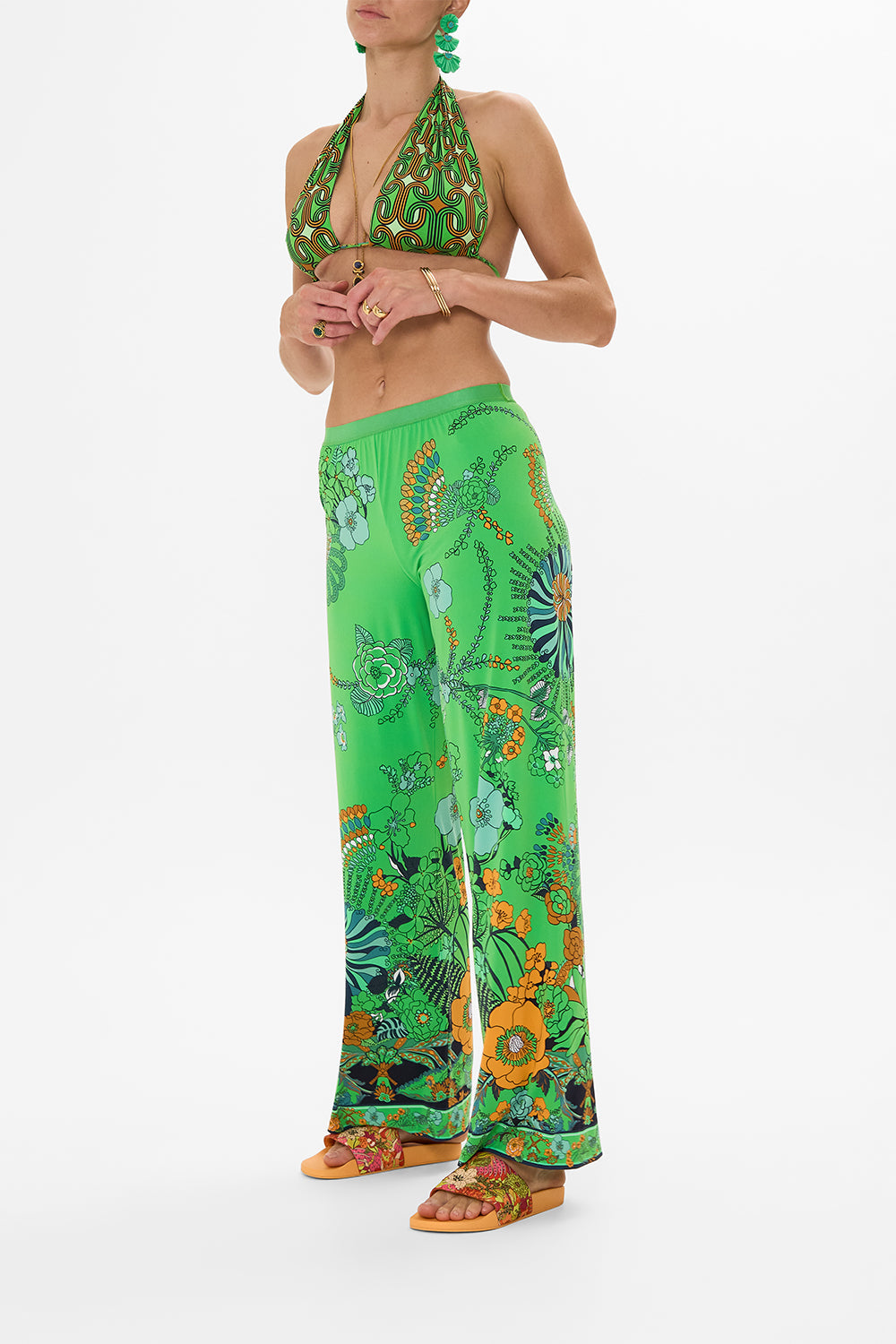 CAMILLA green coverup pants in Good Vibes Generation