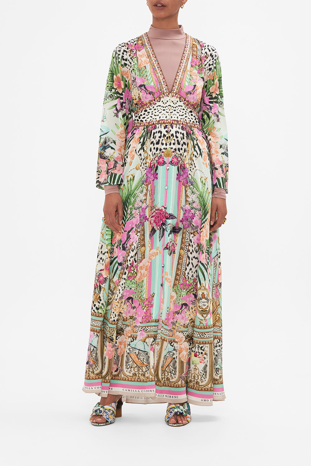 KIMONO SLEEVE DRESS WITH SHIRRING DETAIL DEAR AMORE MIO