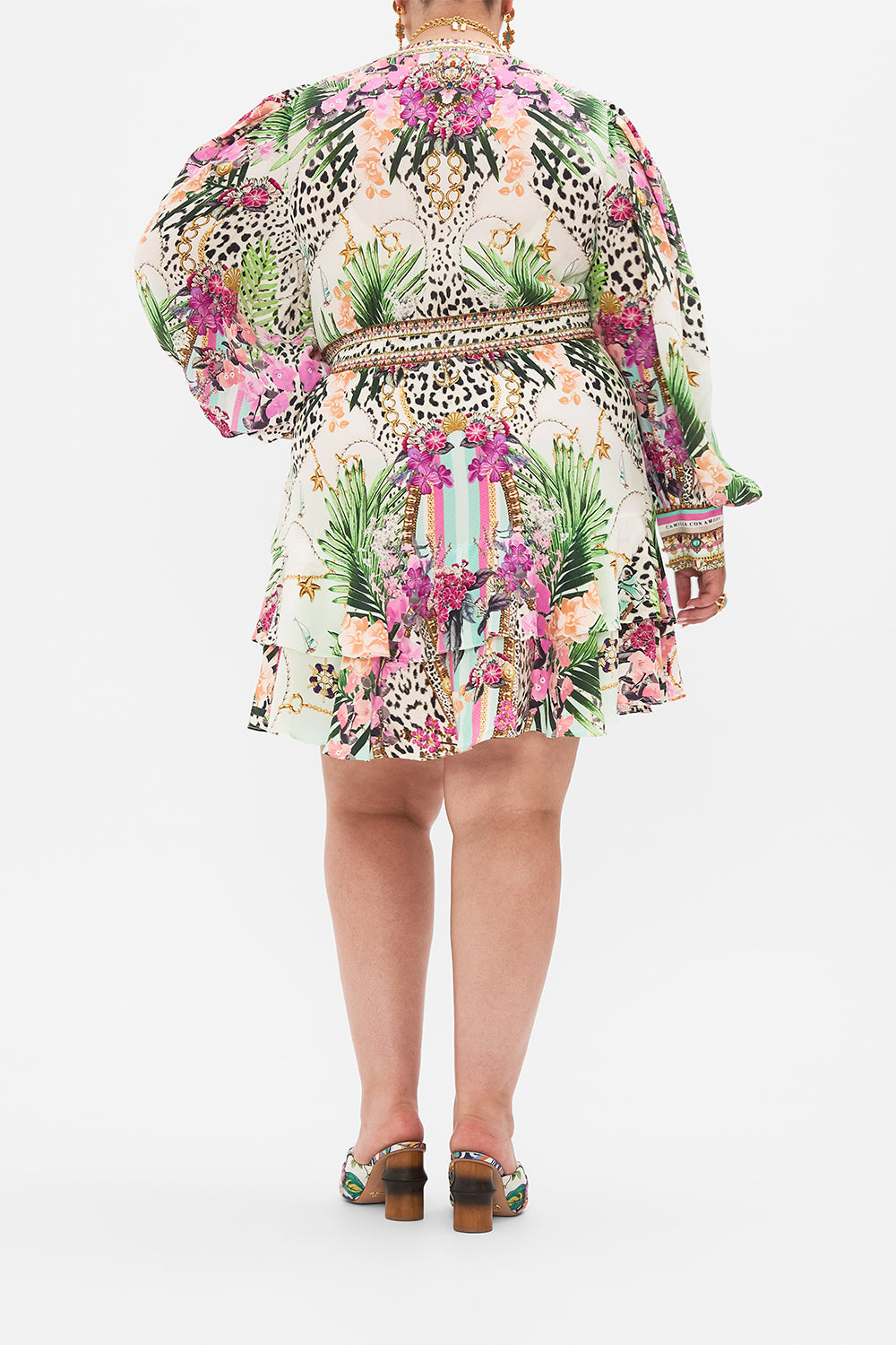 BUTTON FRONT FRILL DRESS DEAR AMORE MIO