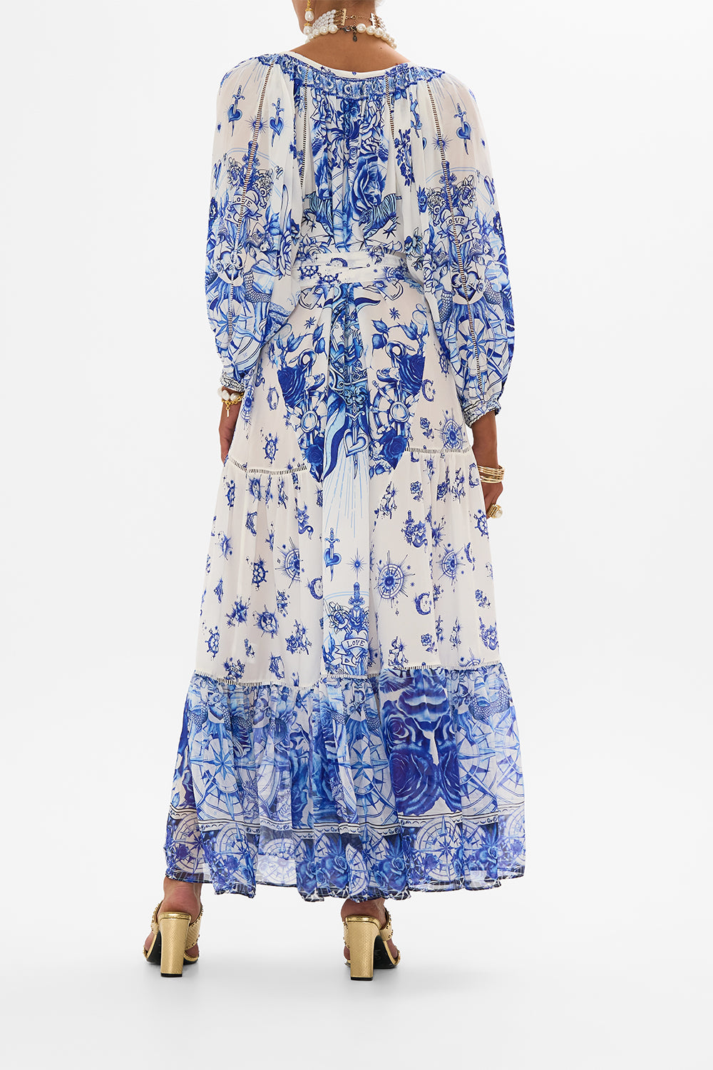 LONG SLEEVE OVERSIZED PEASANT DRESS IMMORTAL INK