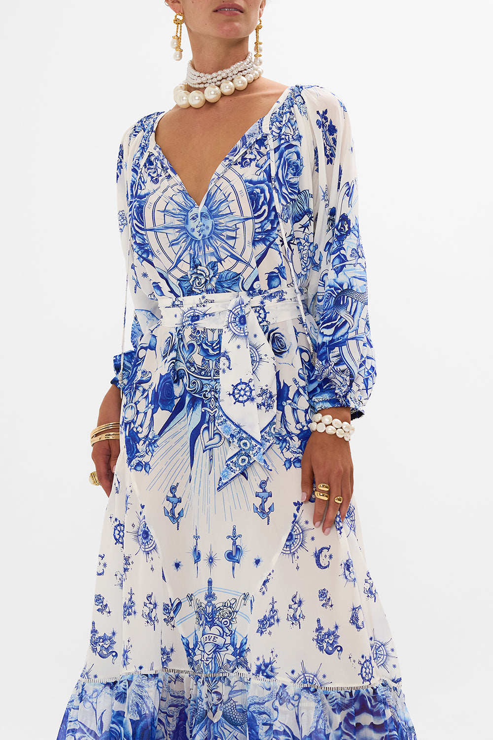 LONG SLEEVE OVERSIZED PEASANT DRESS IMMORTAL INK