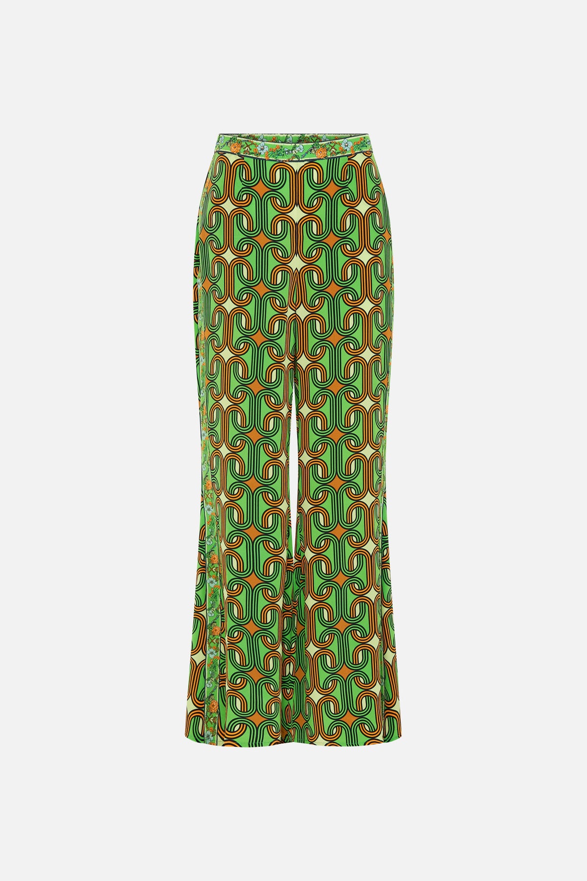 CAMILLA Green Relaxed Flare Pant in Good Vibes Generation