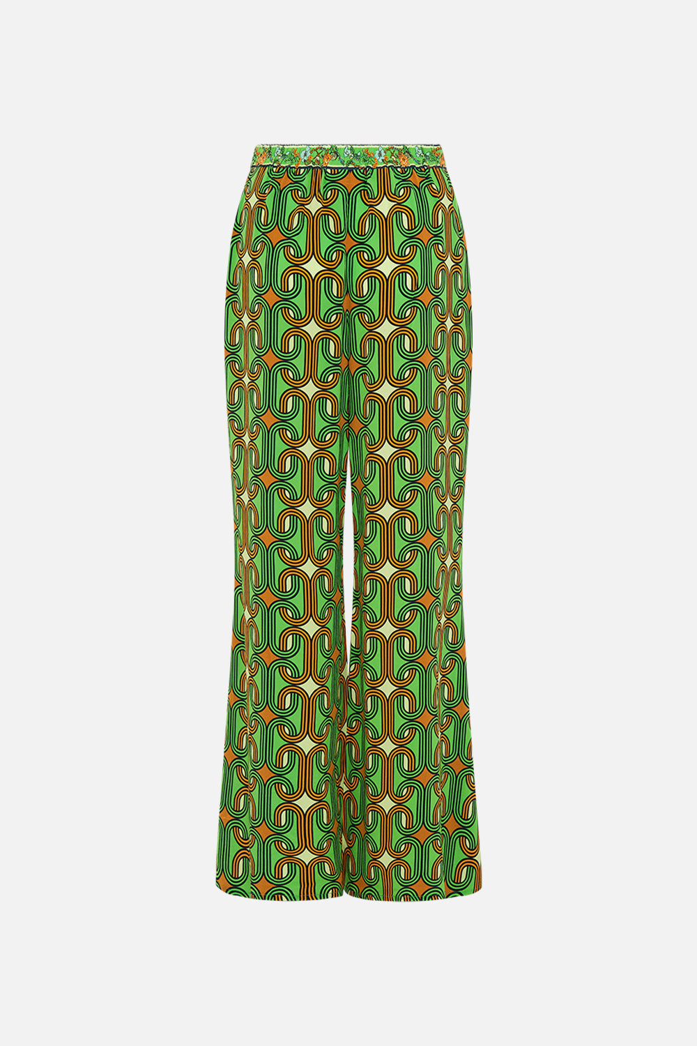 CAMILLA Green Relaxed Flare Pant in Good Vibes Generation
