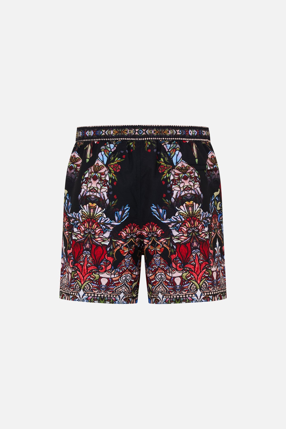Hotel Franks by CAMILLA floral mid length boardshort in Leadlight Legends