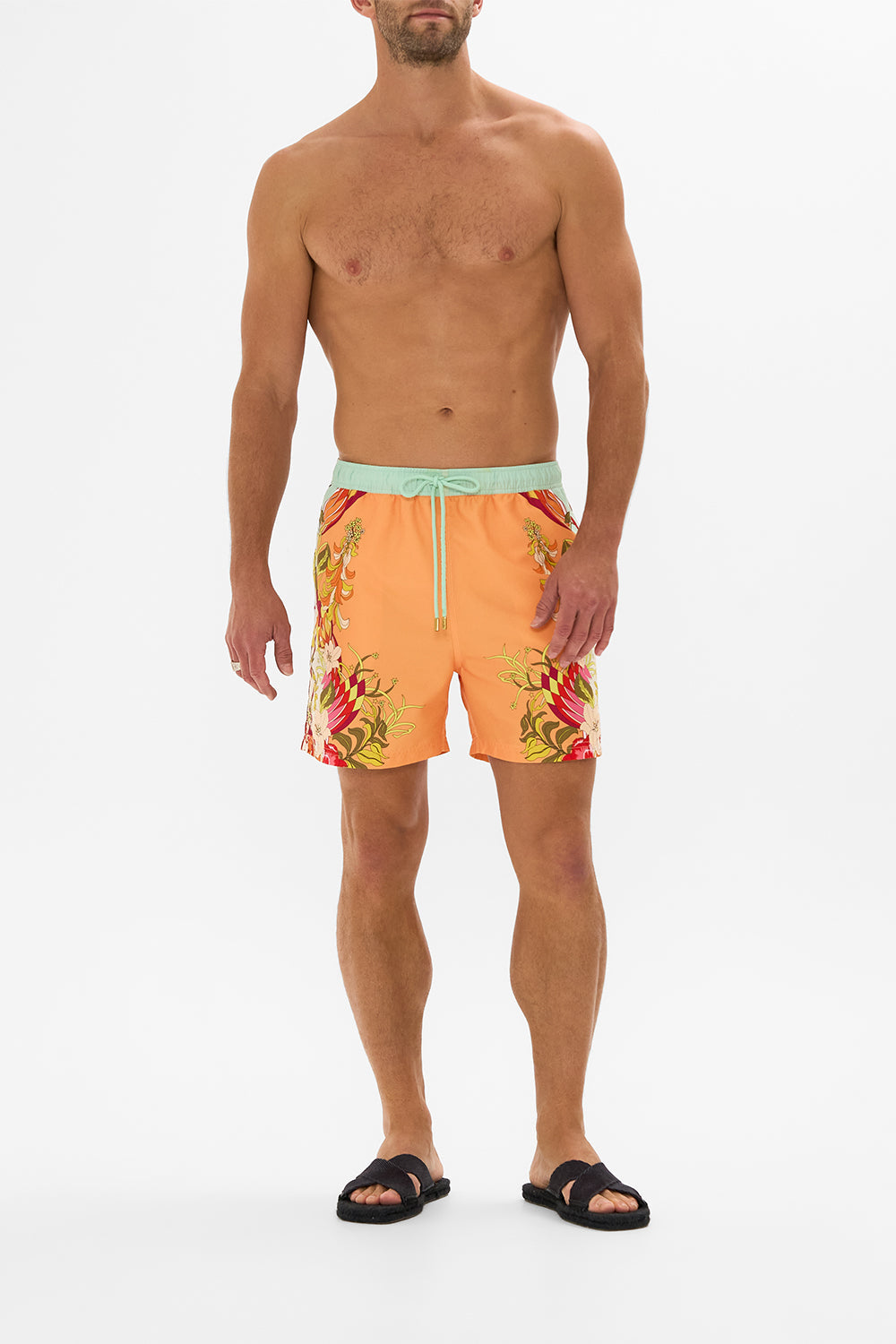 Hotel Franks by CAMILLA floral mid length boardshort in The Flower Child Society