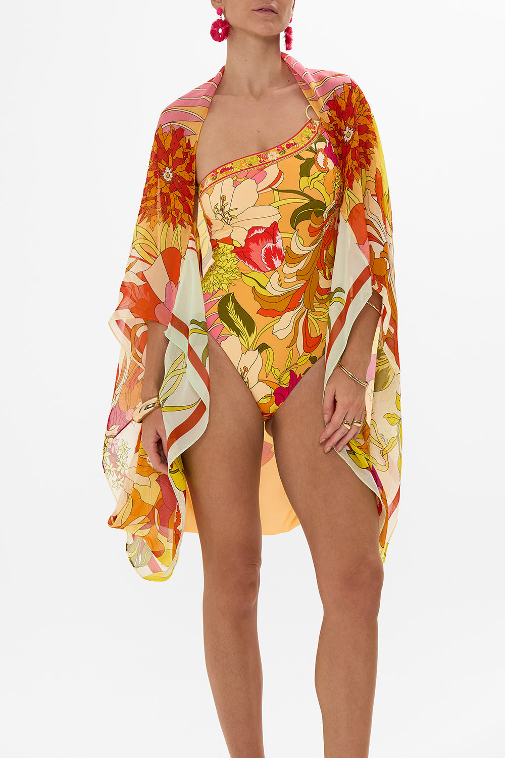 CAMILLA floral silk shrug in The Flower Child Society