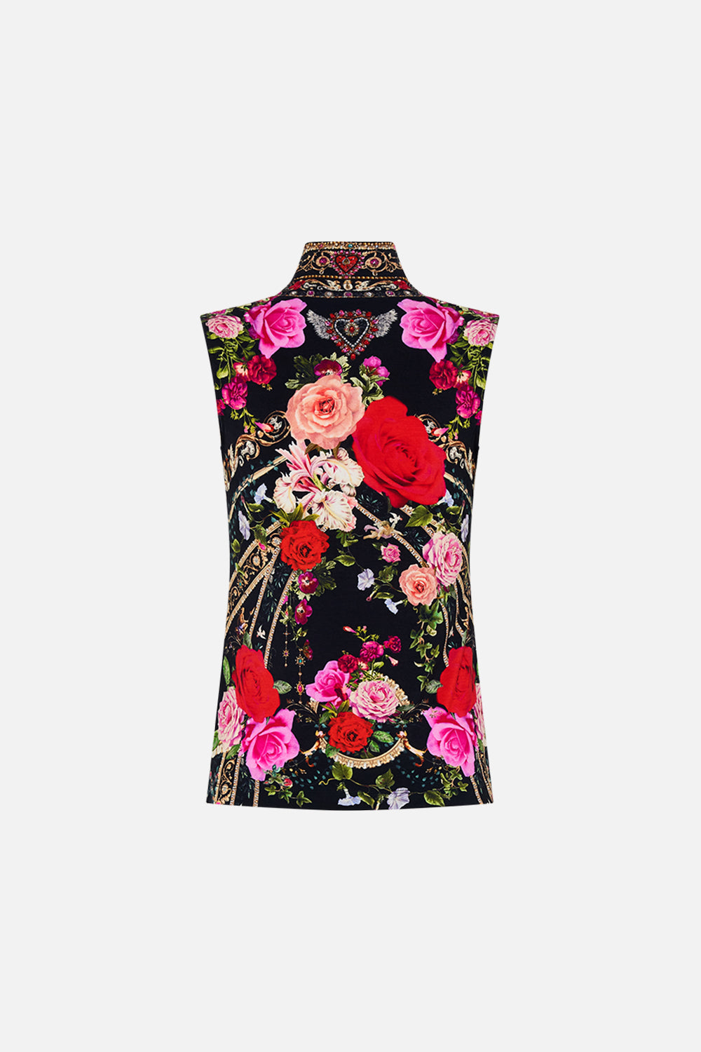 JERSEY SLEEVELESS TURTLENECK RESERVATION FOR LOVE