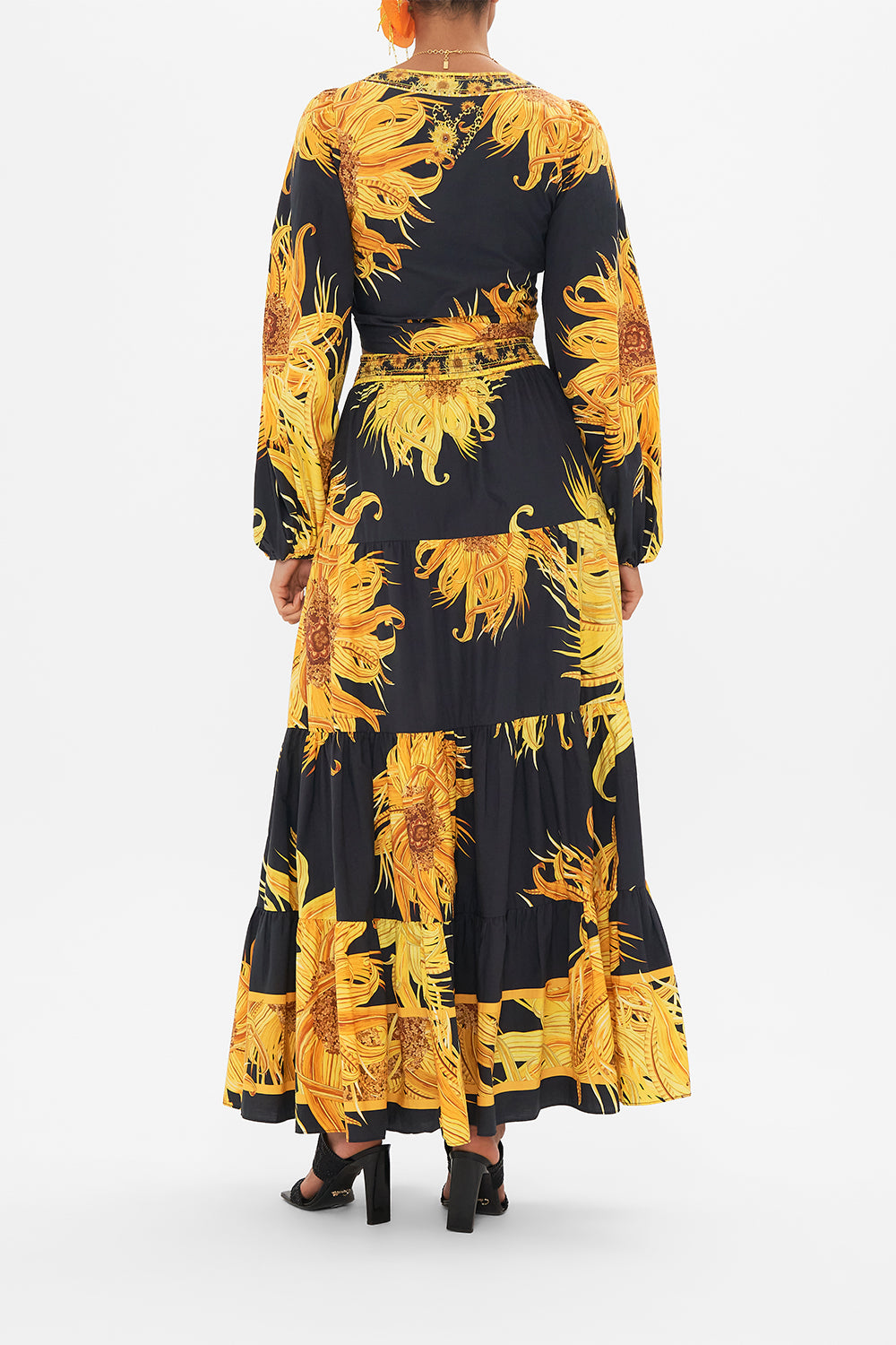 CAMILLA silk blouse in Make Me Your Masterpiece print