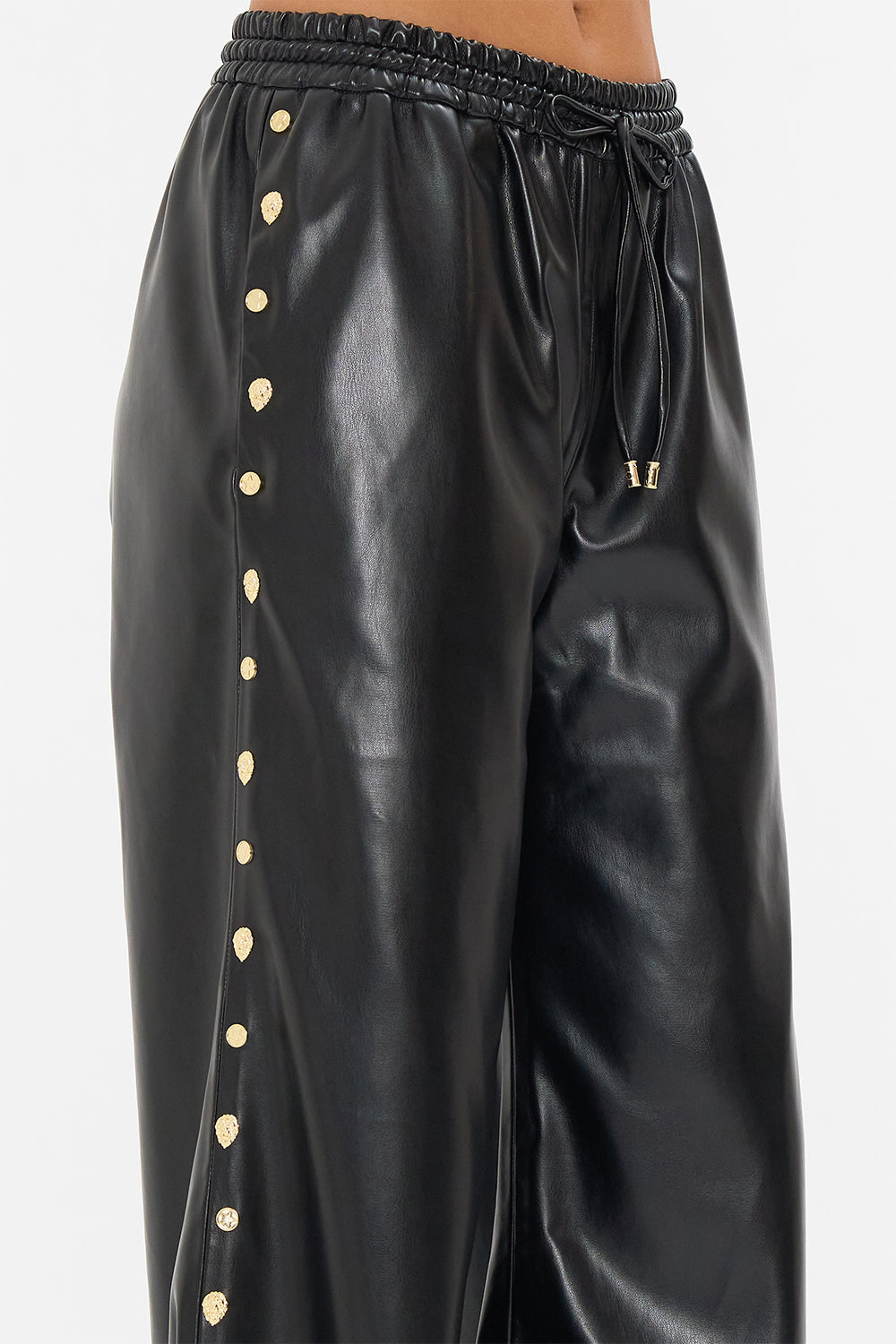 CAMILLA silk lounge pants in Nouveau Noir print