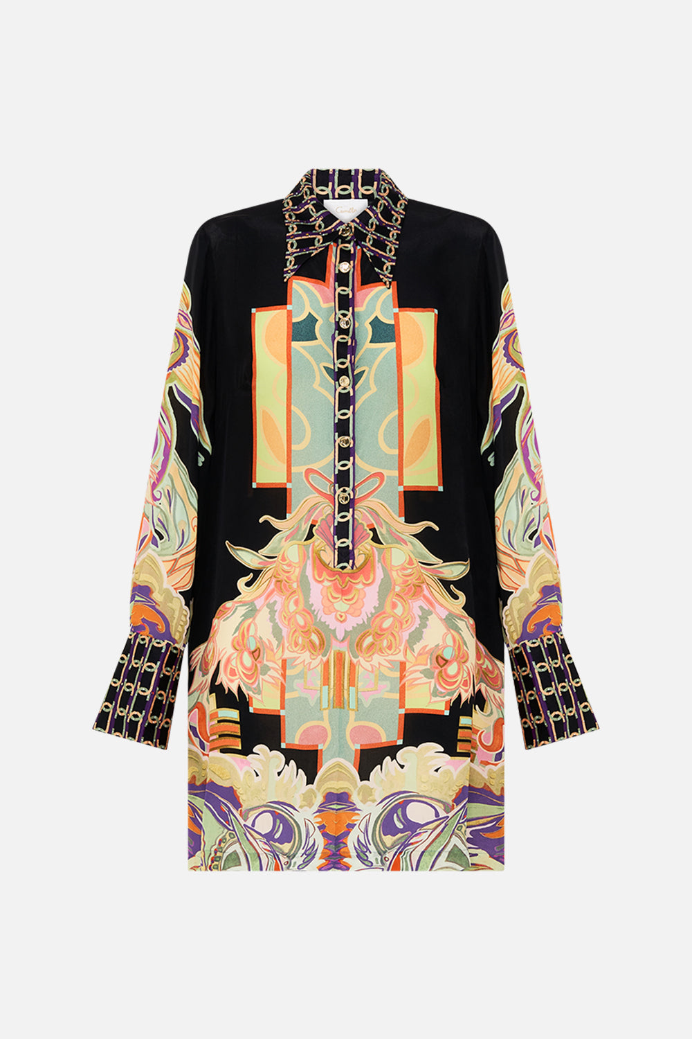 CAMILLA shirt dress in Club Cinemania print