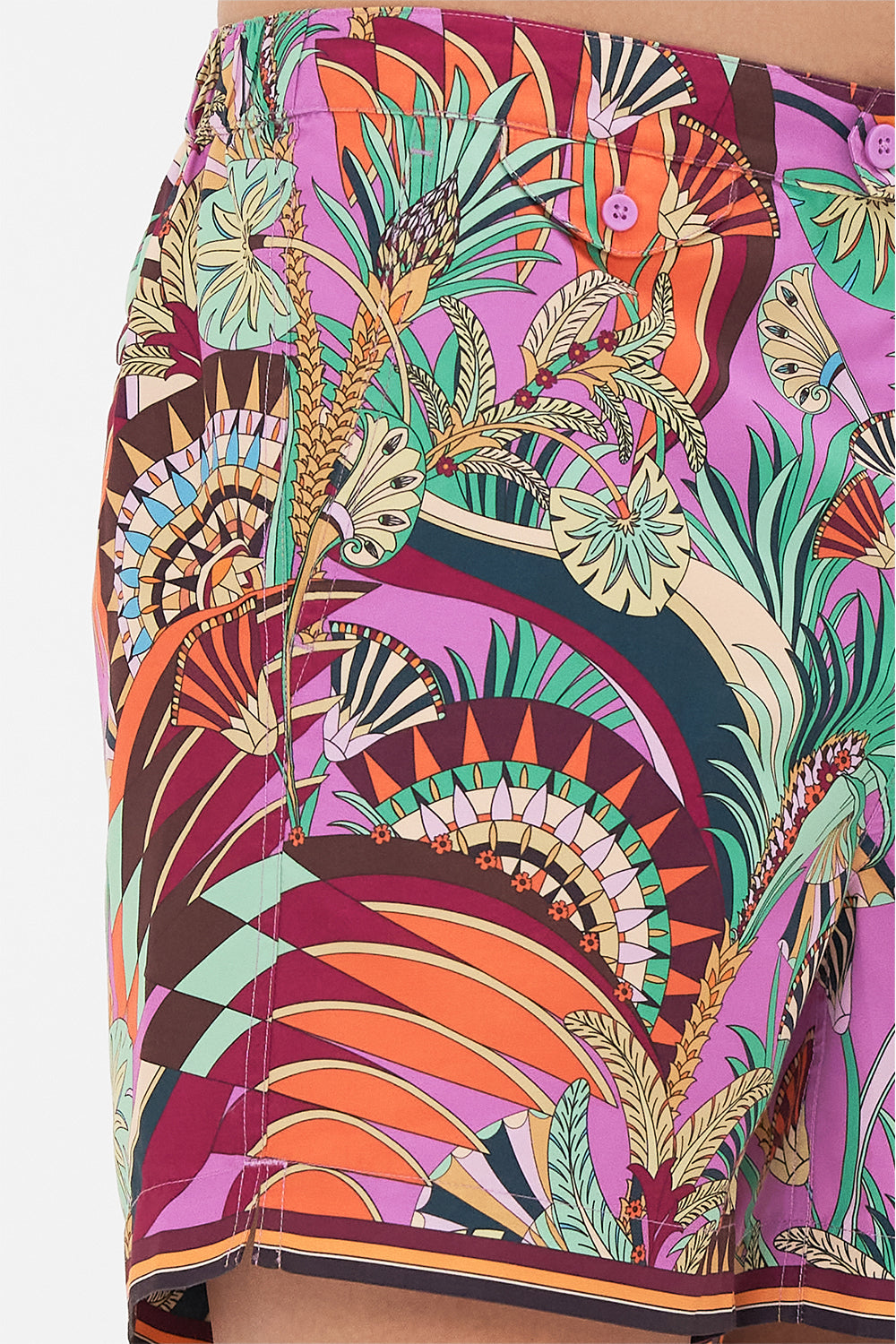 Hotel Franks By CAMILLA Tailored Swim Short in Giza Goddess print.