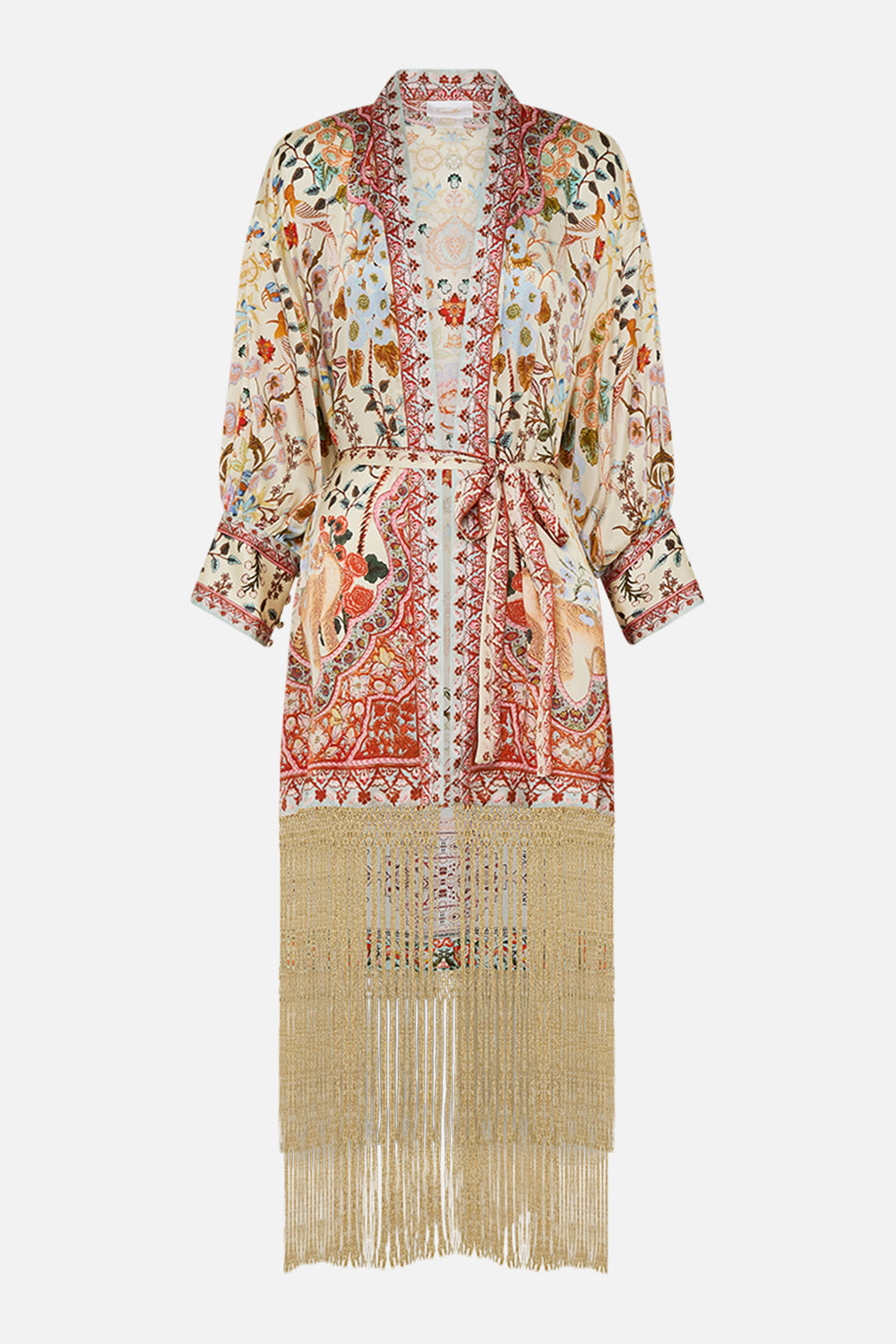 CAMILLA High Low Hem Layer with Cuff in Honour of Heirlooms print