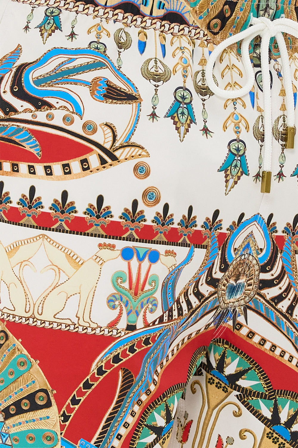 Hotel Franks By CAMILLA Black Mid-Length Boardshort in Valley Of The Queens print