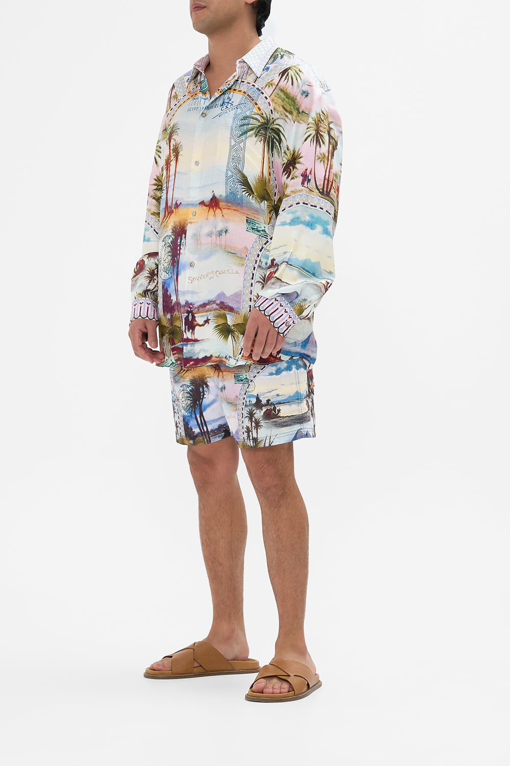 Hotel Franks By CAMILLA oversized shirt in Call Me in Cairo print.
