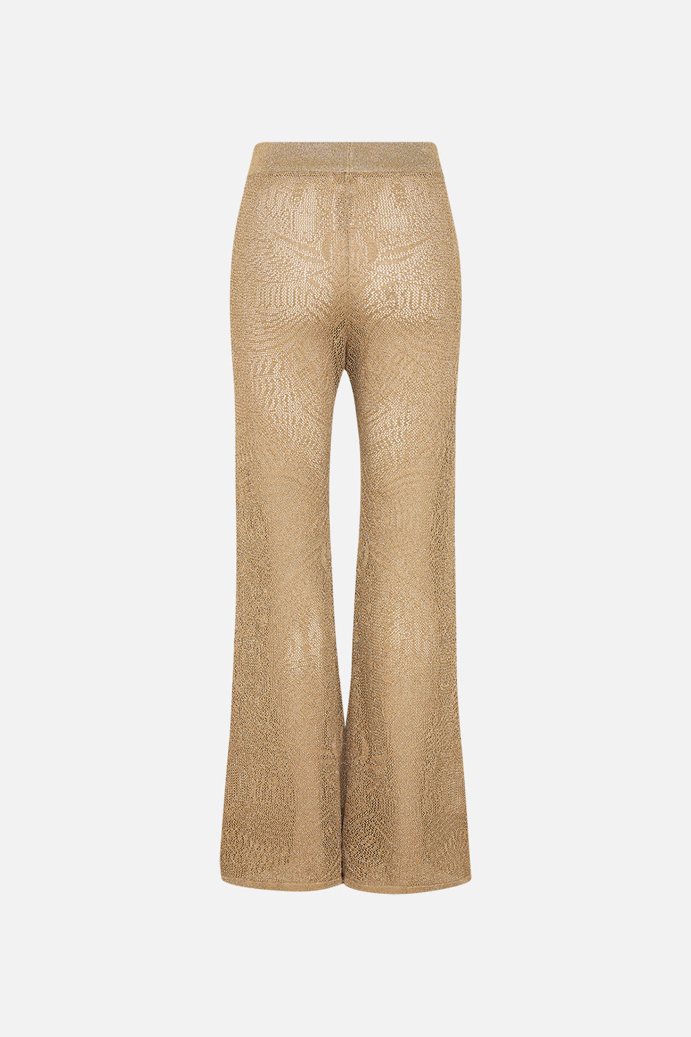CAMILLA Gold Pointelle Knit Pant in Valley of the Kings Print