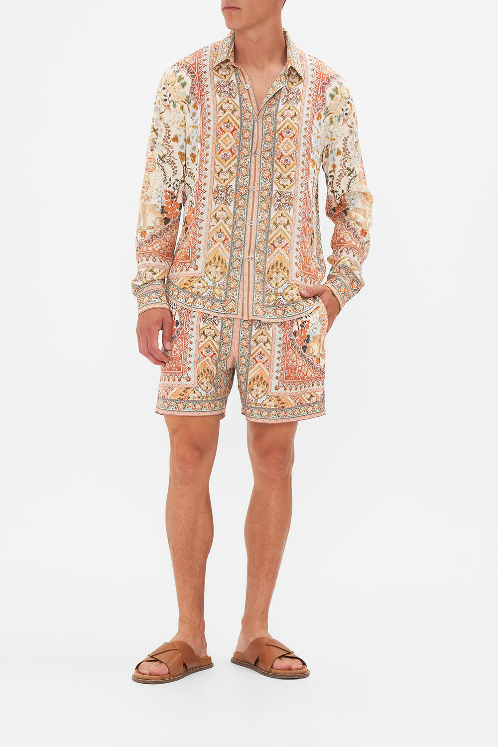 CAMILLA Collared Long Sleeve Shirt in Honour of Heirlooms print