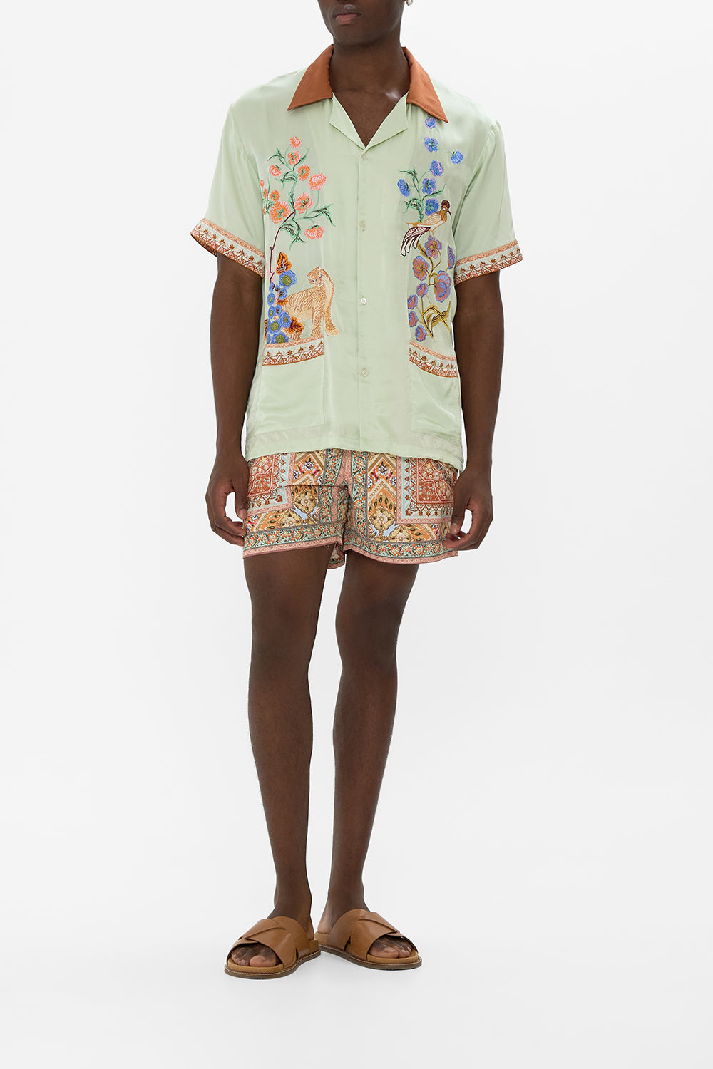 CAMILLA Short Sleeve Cabana Shirt in In Honour Of Heirlooms print