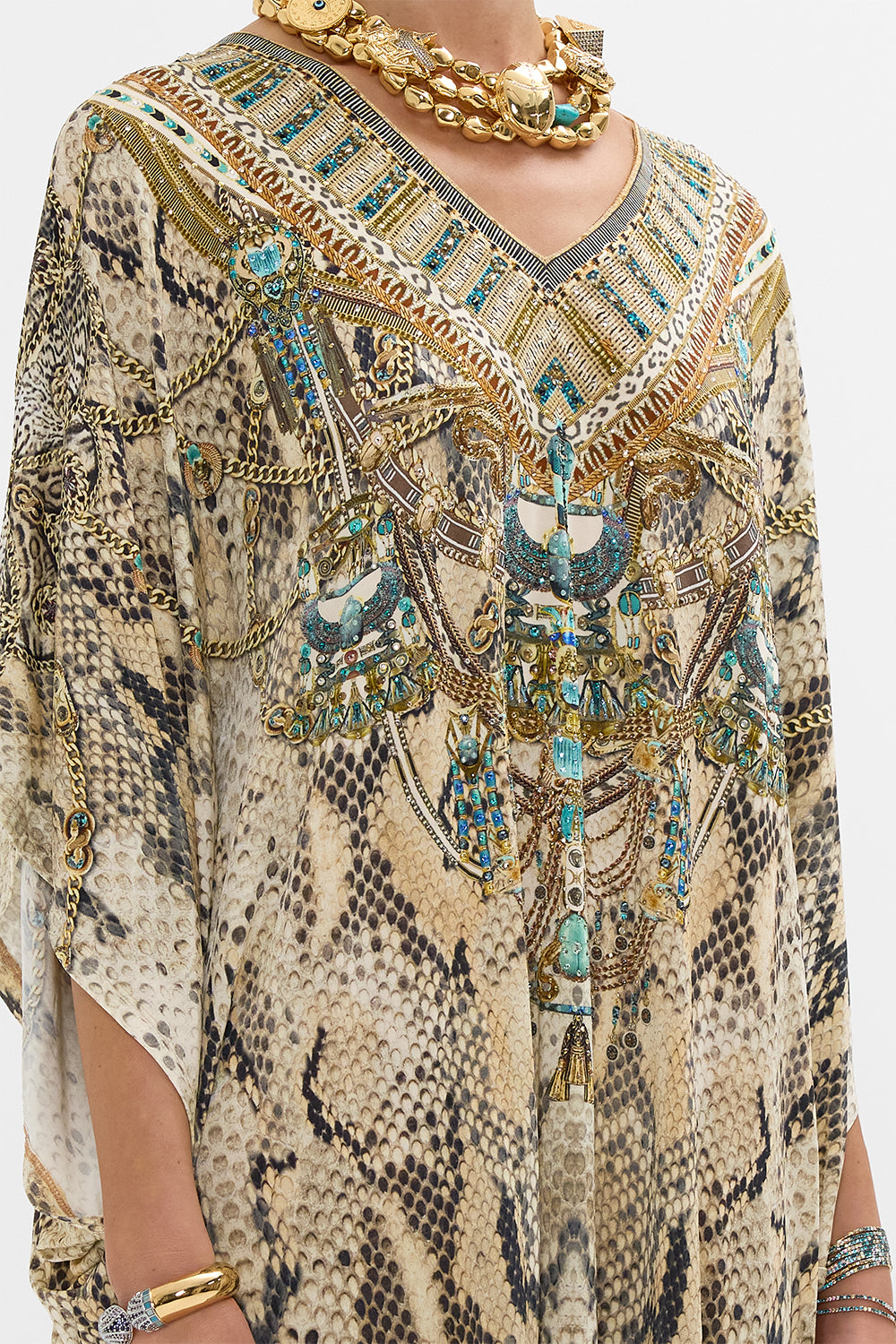 CAMILLA Bat Sleeve Dress The Throne Room print