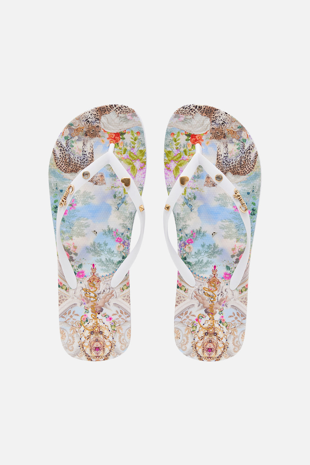 CAMILLA Thongs in We Always Have Alexandria Print.