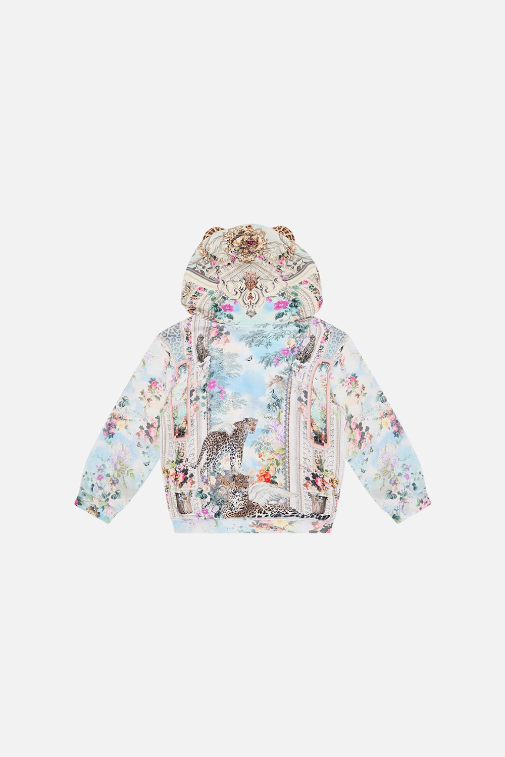 Milla by CAMILLA Kids Fleece Hoodie with Ears 4-10 in We Always Have Alexandria Print.