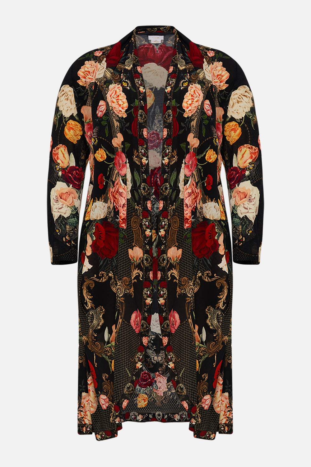 CAMILLA Black Long Casual Jacket with Pockets in Magic in the Manuscripts