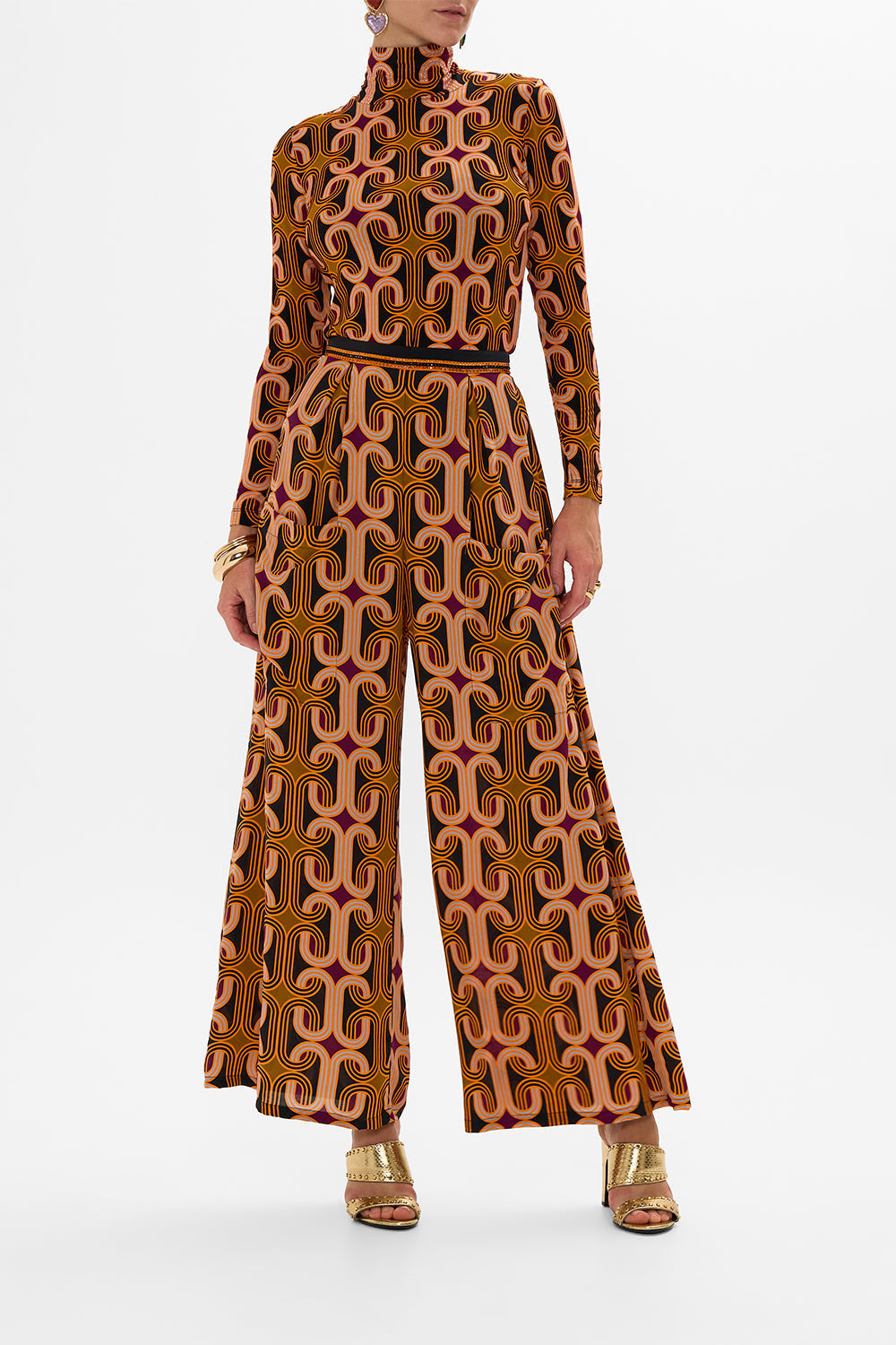 CAMILLA Black Wide Leg Trouser with Front Pockets in One Night in De Wallen