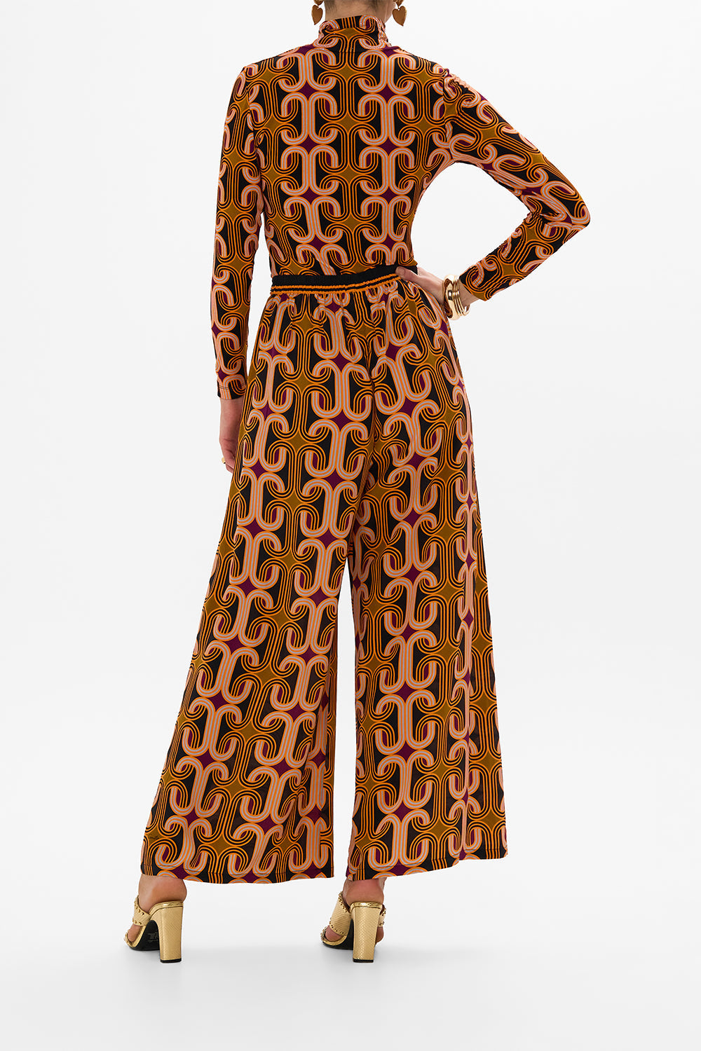 CAMILLA Black Wide Leg Trouser with Front Pockets in One Night in De Wallen