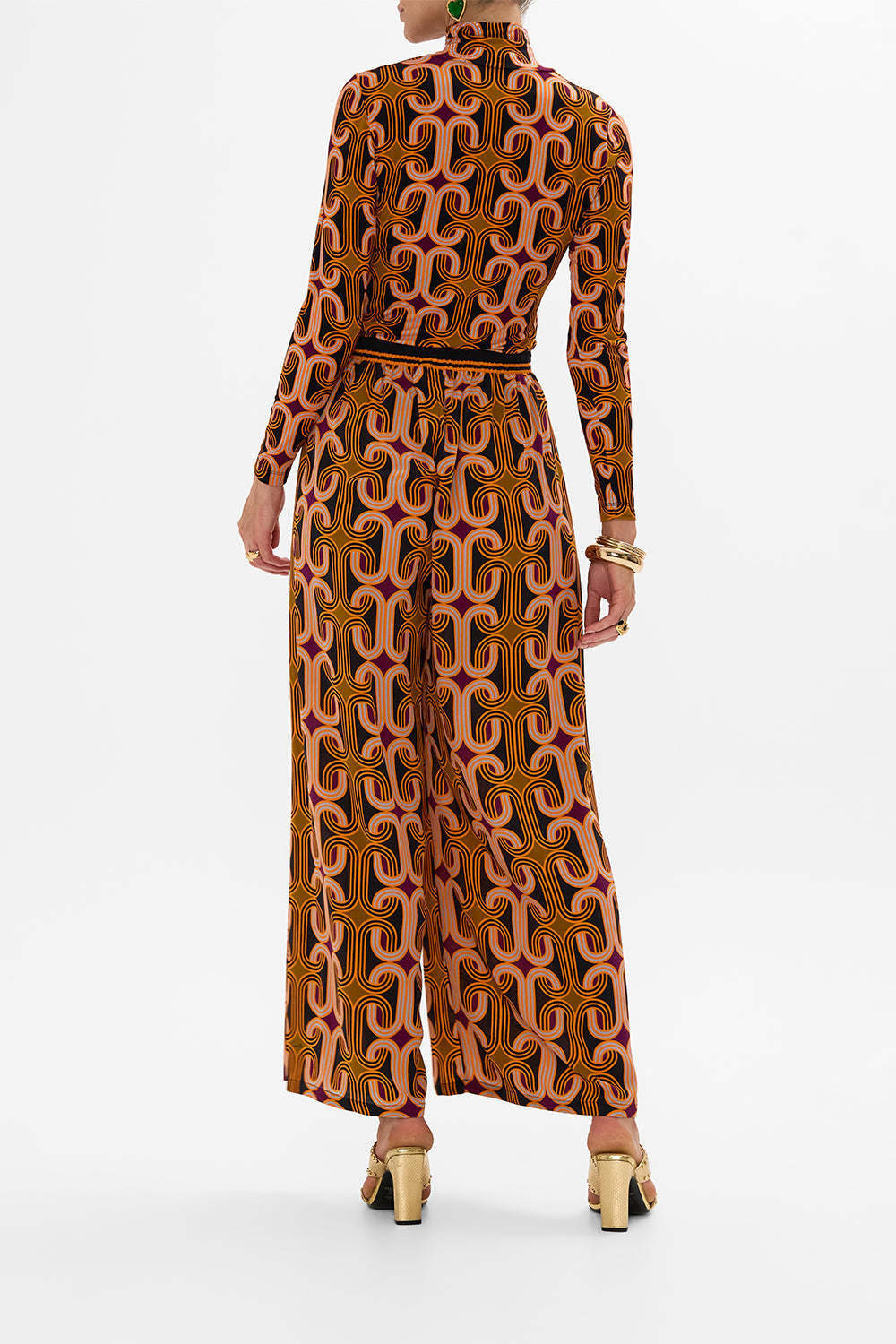 CAMILLA multi jersey turtleneck in One Night In De Wallen print.