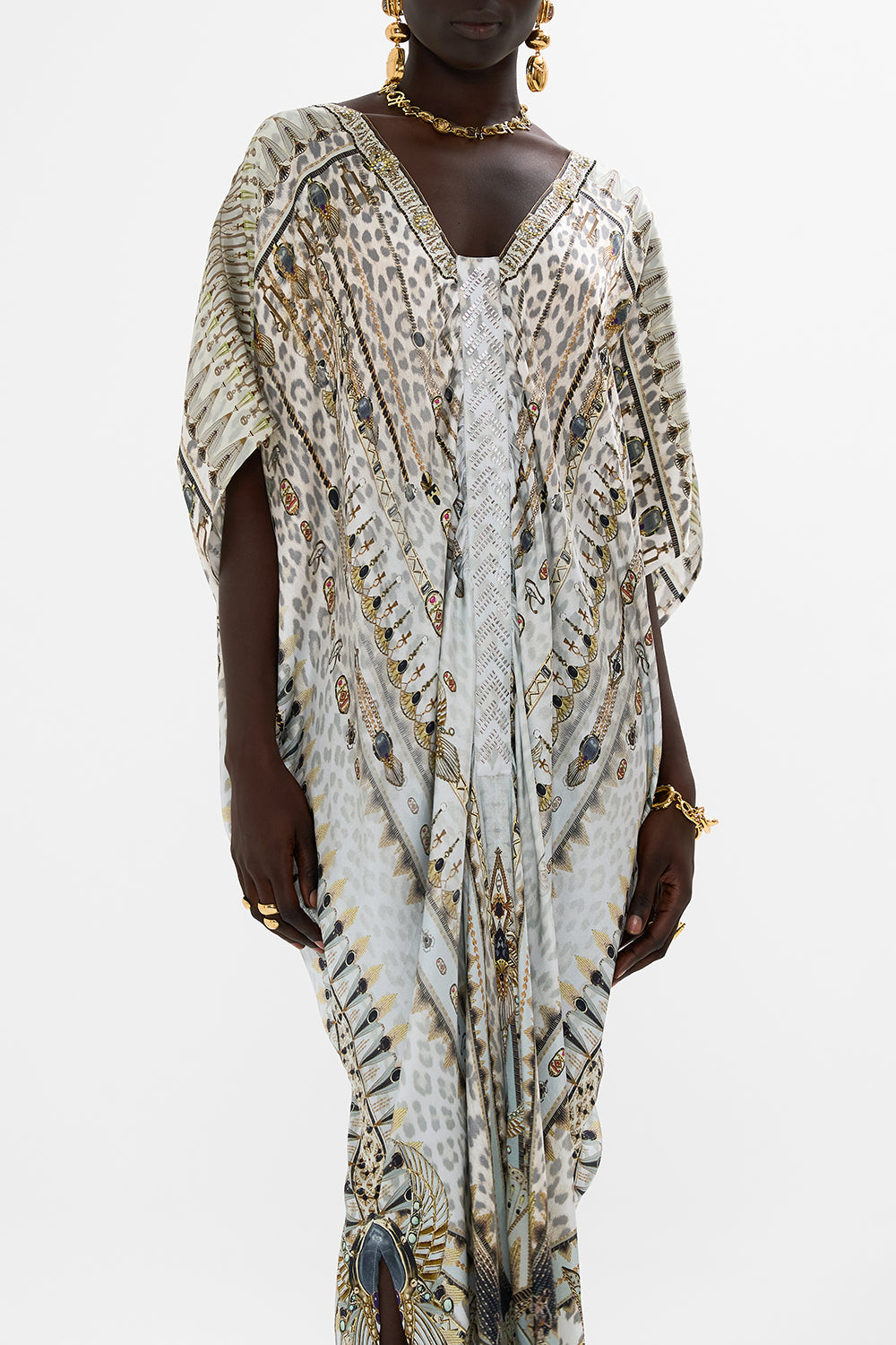 KAFTAN WITH FRONT TAB DETAIL SAHARA STARLET