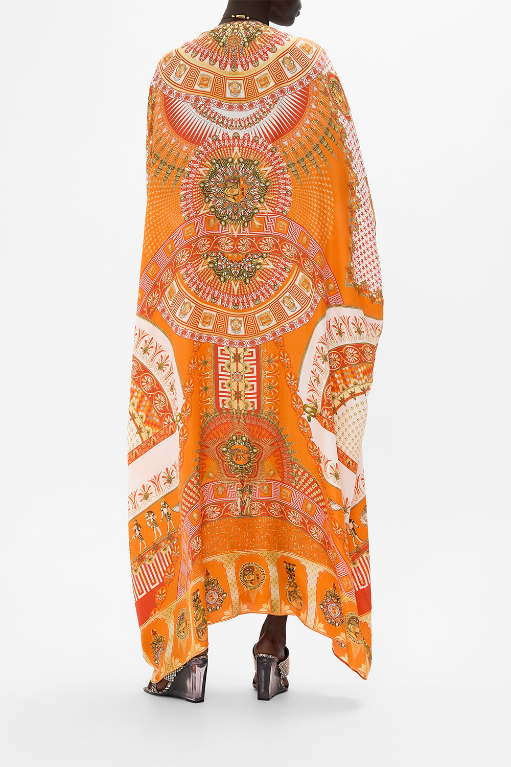 CAMILLA Button Through Batwing Kaftan in The Obelisk Gate Print.