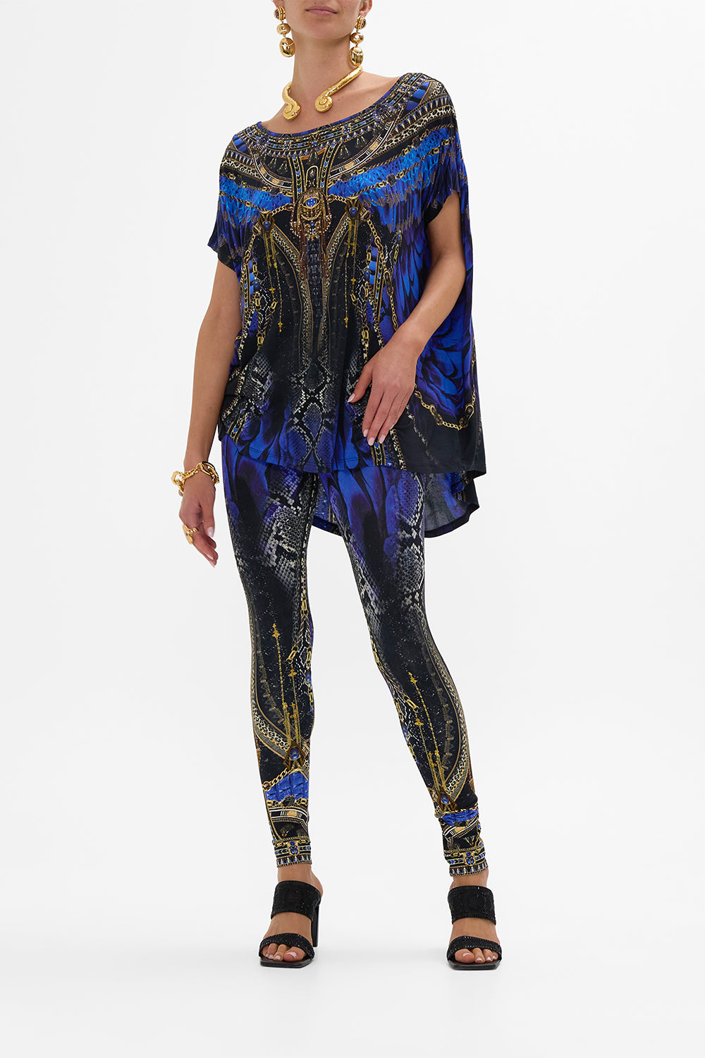 CAMILLA Leggings in Other Side of the Oasis print.