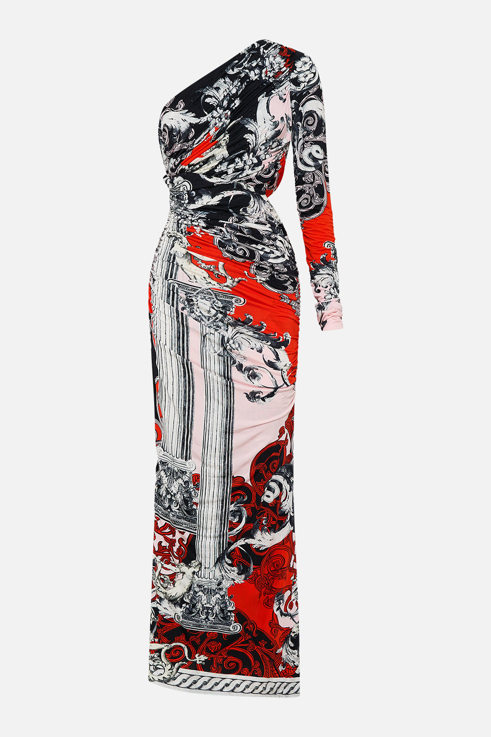 ONE SHOULDER JERSEY CUT OUT DRESS MARK OF MEDUSA