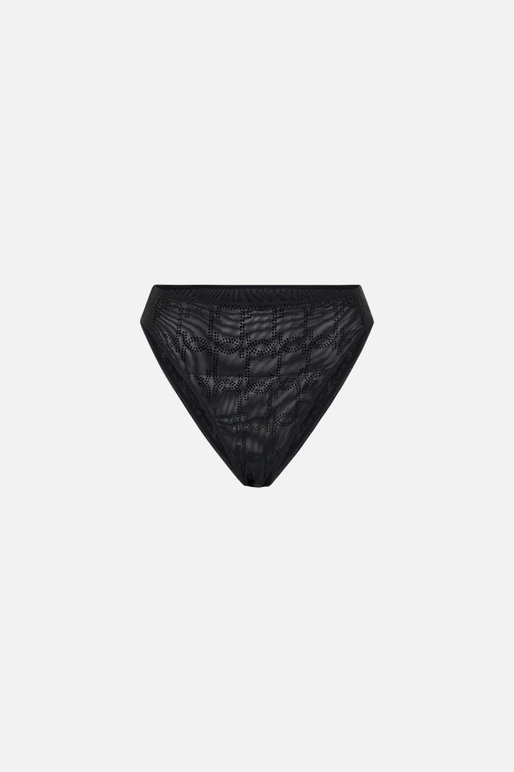 CAMILLA black mesh high waisted briefs