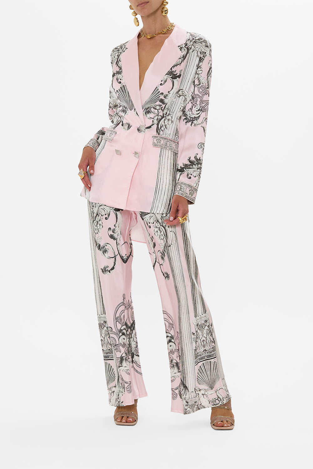 CAMILLA Bias Cut Drawstring Pant in Cave Of Wonders print