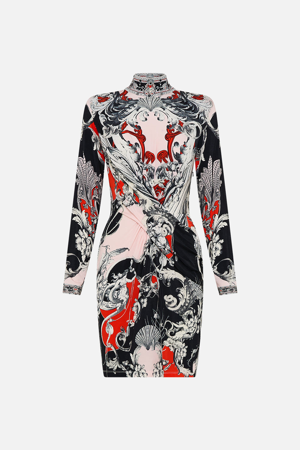 CROSS FRONT MINI DRESS MARK OF MEDUSA