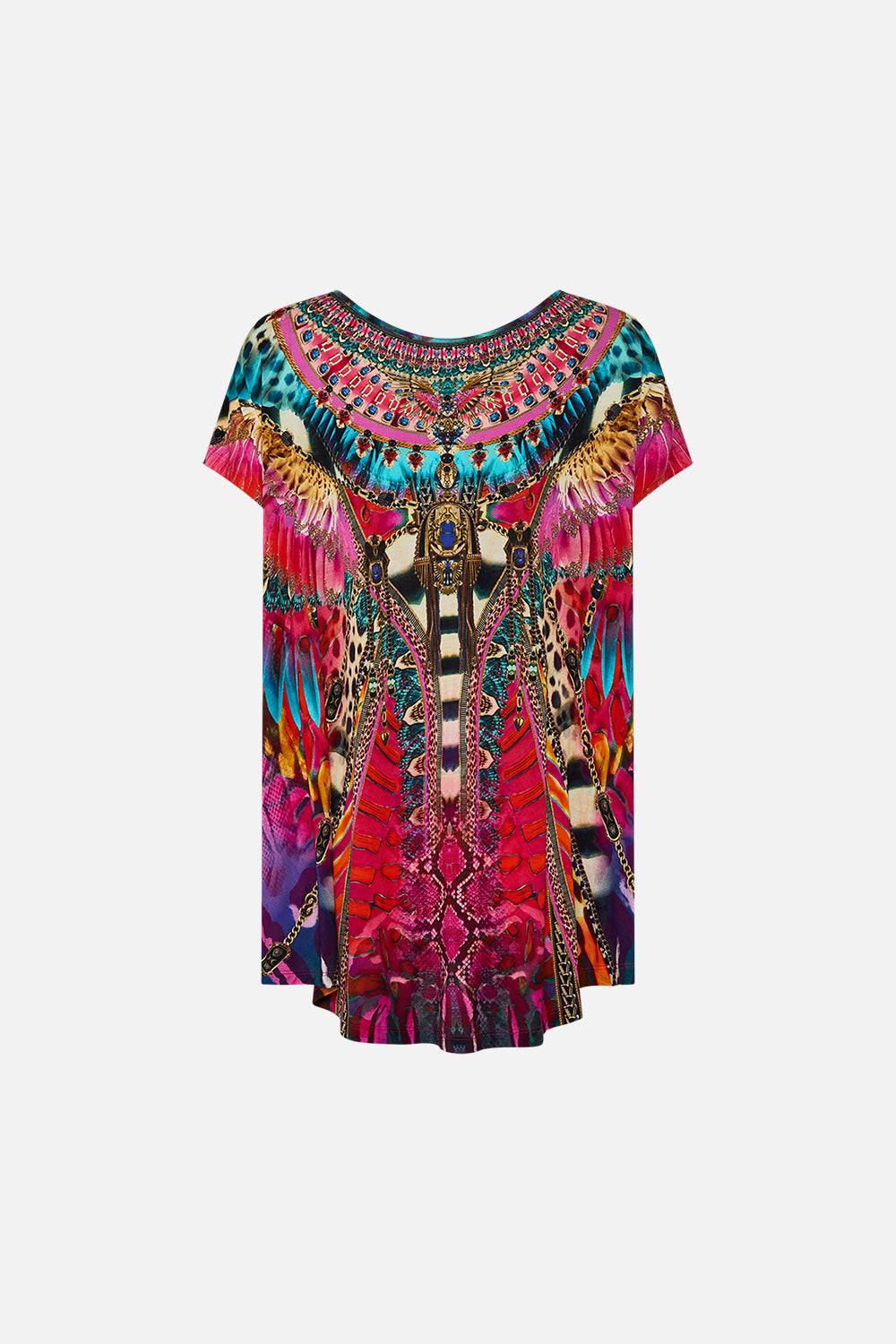 CAMILLA Loose Fit Tee Multi in Sahara Supernatural print.