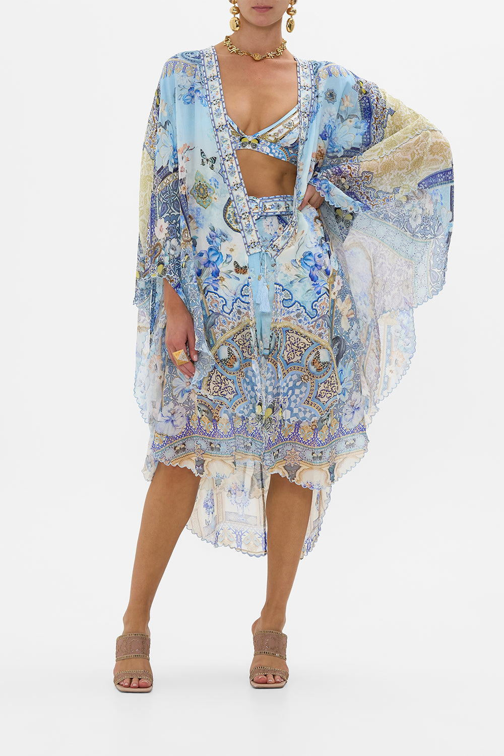 CAMILLA Scalloped Edge Layer in Al Manial Palace Memoirs print